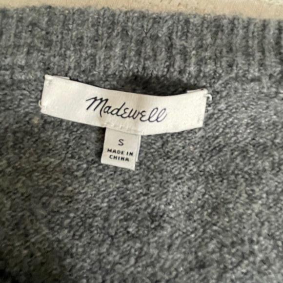 Madewell Alpaca Wool Blend Balloon Sleeve Sweater S Monochrome Capsule Wardrobe - Picture 10 of 11